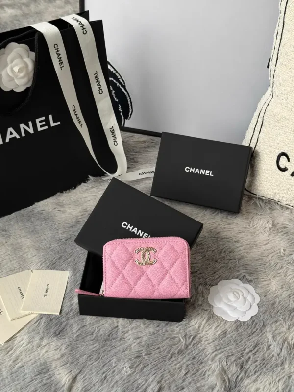 Chanel Quilted Zip Card Holder image 1