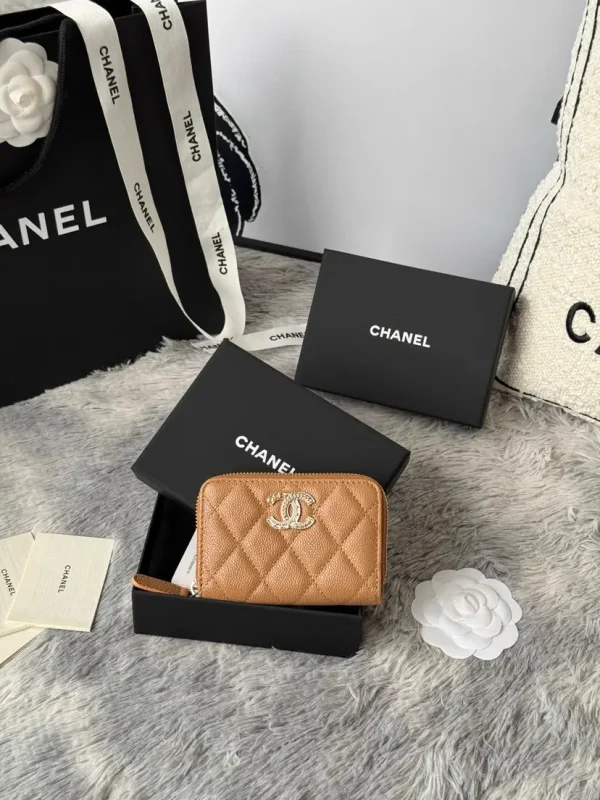 Chanel Quilted Zip Card Holder image 1