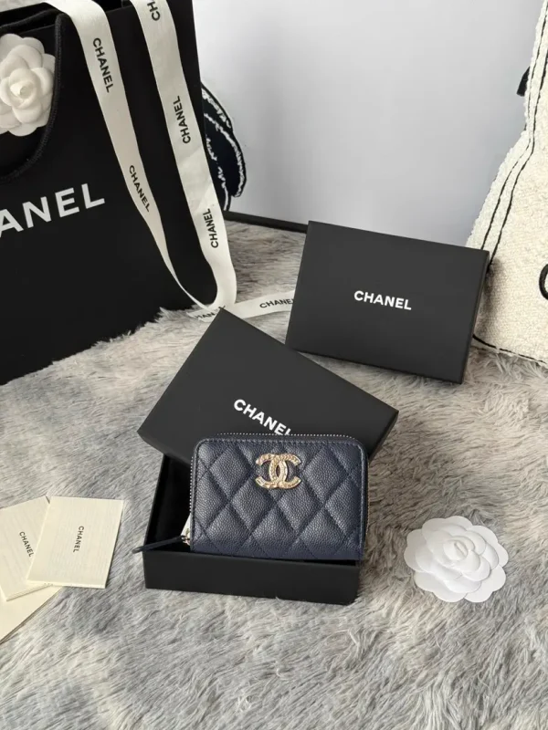 Chanel Quilted Zip Card Holder image 1