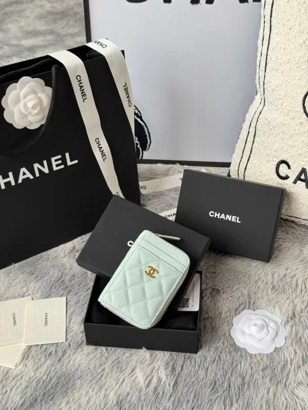 Chanel Quilted Zip Card Holder image 1