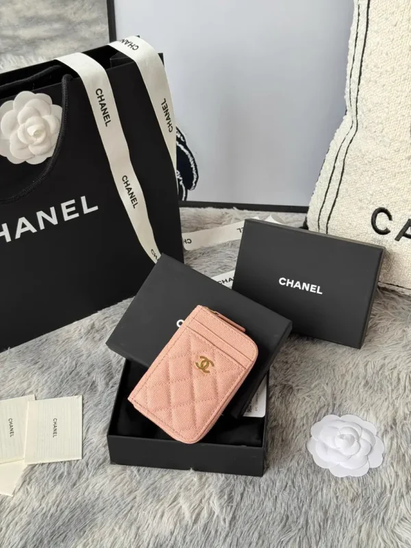 Chanel Quilted Zip Card Holder image 1