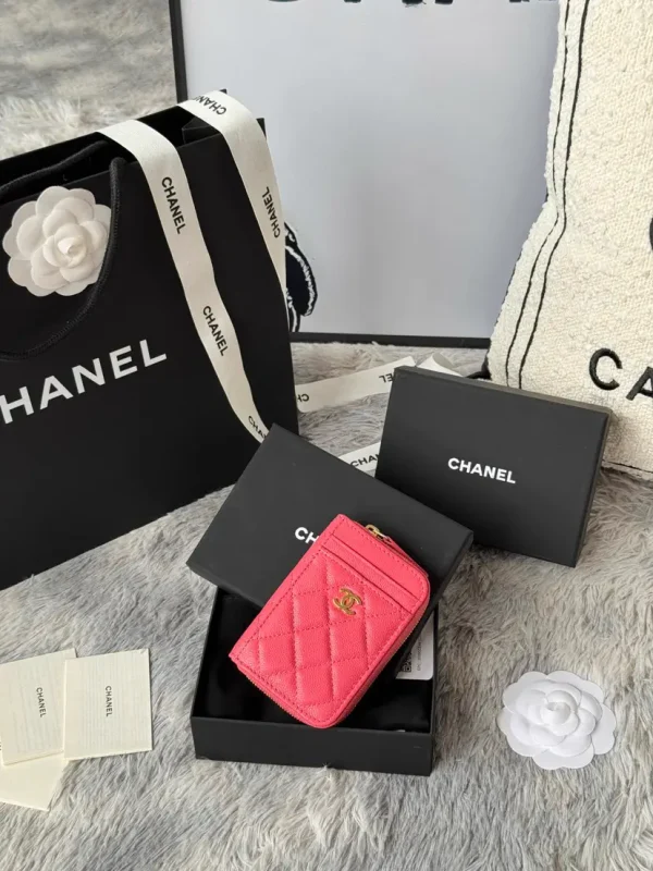 Chanel Quilted Zip Card Holder image 1