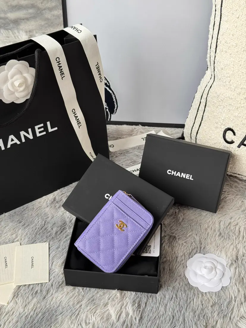 Chanel Quilted Zip Card Holder image 1