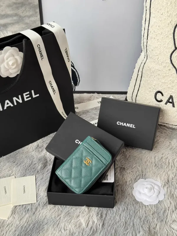 Chanel Quilted Zip Card Holder image 1