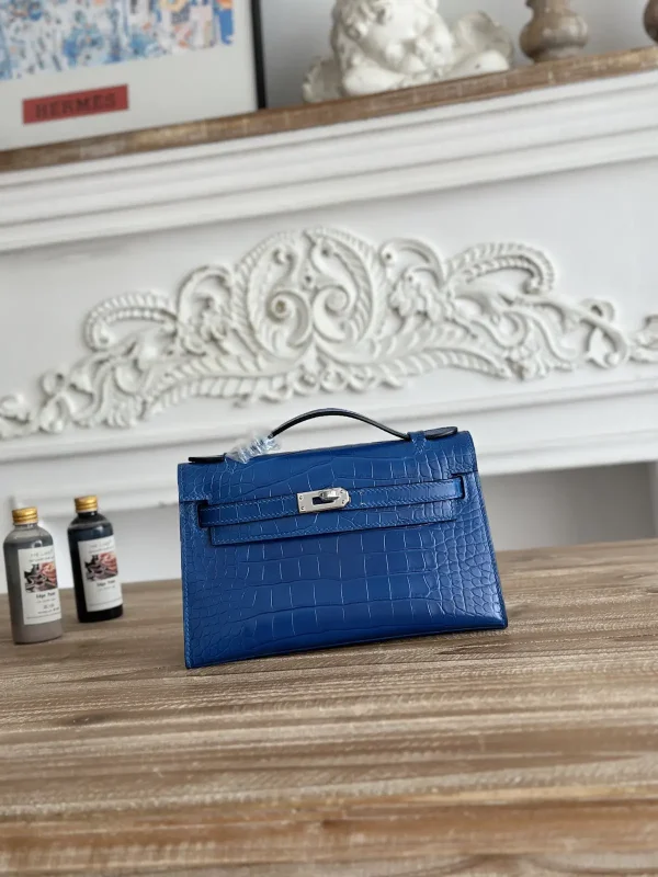 Hermès Crocodile-Embossed Kelly Mini Top Handle Bag image 1