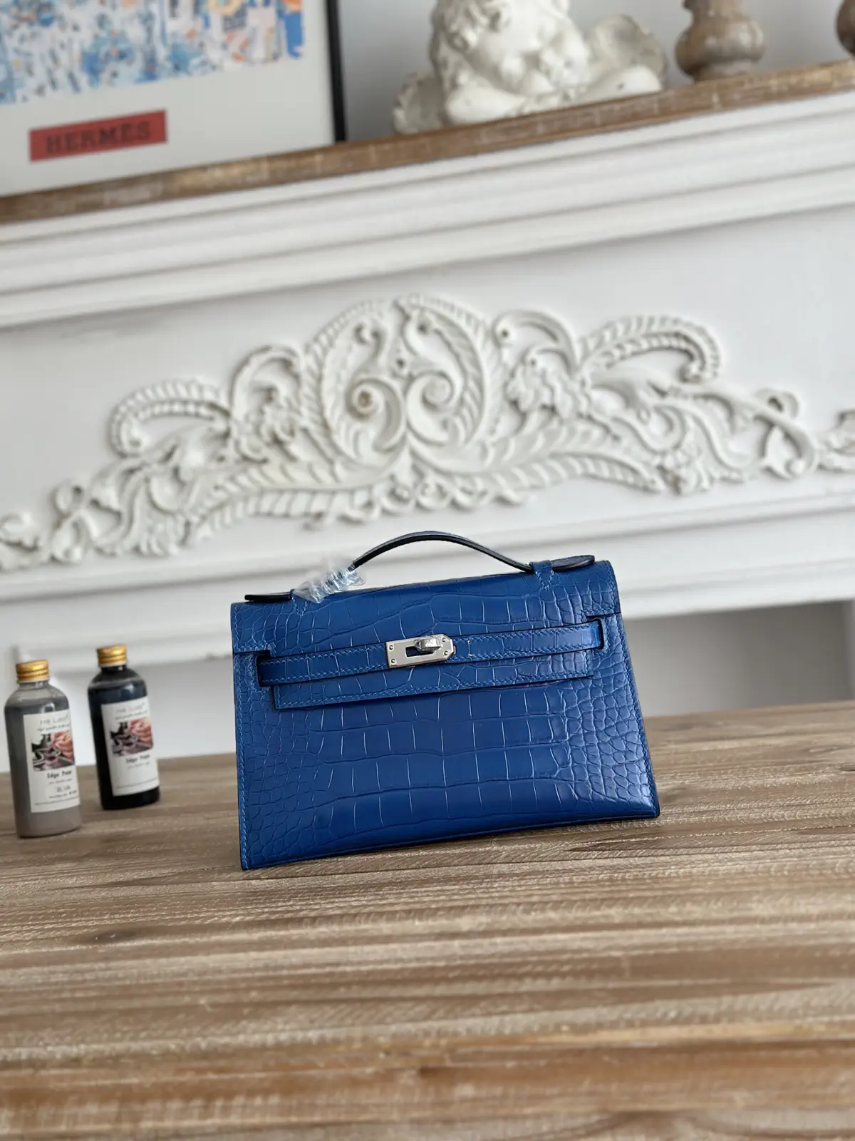 Hermès Crocodile-Embossed Kelly Mini Top Handle Bag image 1