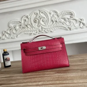 Hermès Crocodile-Embossed Mini Kelly Top Handle Bag image 1