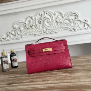 Hermès Crocodile-Embossed Kelly Mini Top Handle Bag image 1