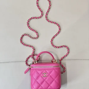 Chanel Mini Quilted Top Handle Crossbody Bag image 1
