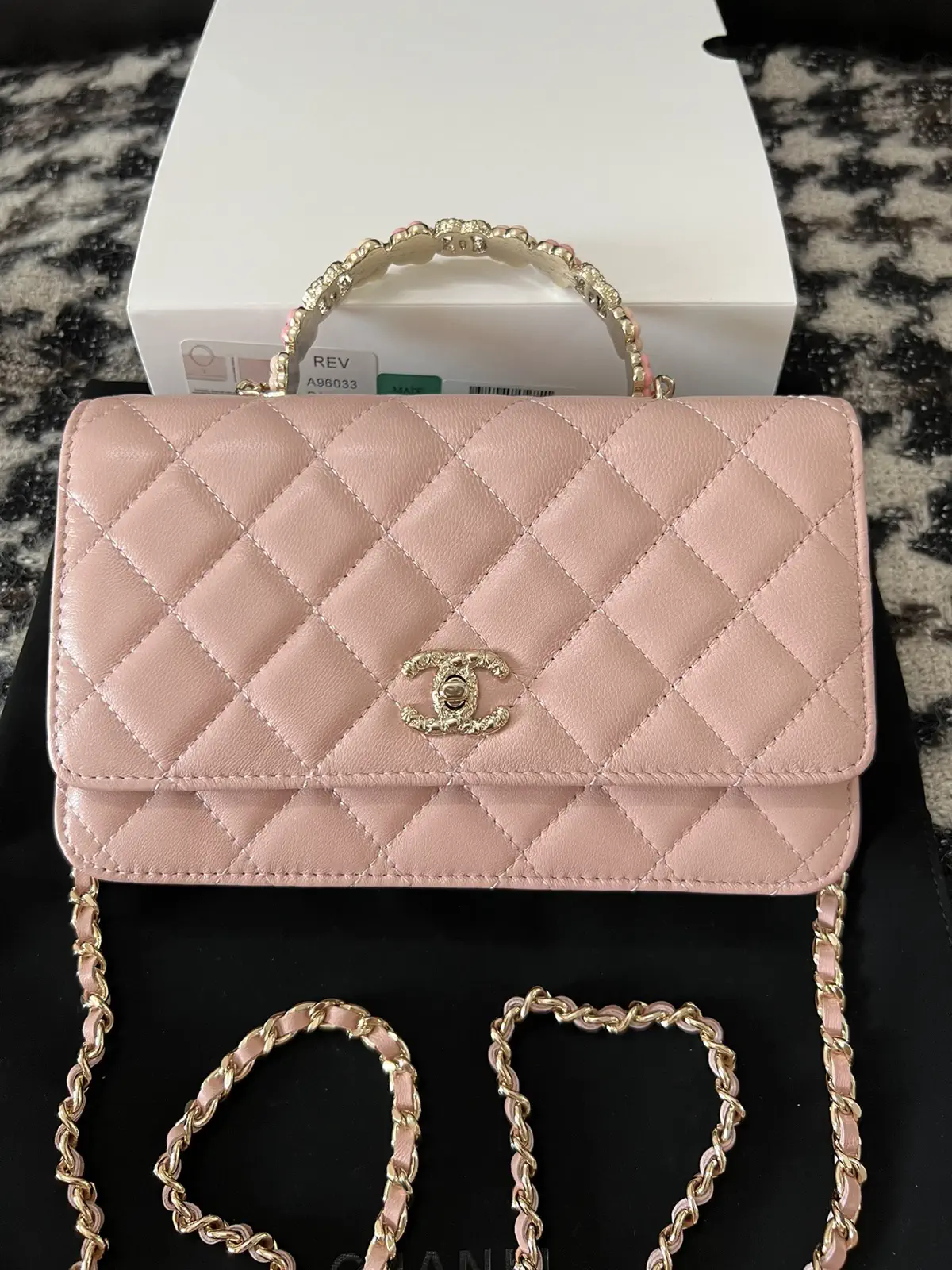 Chanel Quilted Top Handle Chain Bag image 1