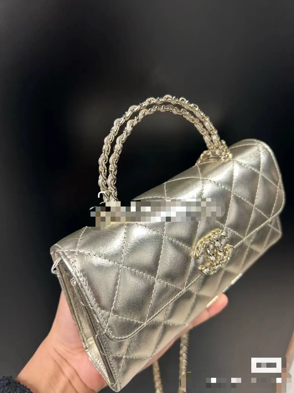 Chanel Quilted Metallic Top Handle Bag image 1
