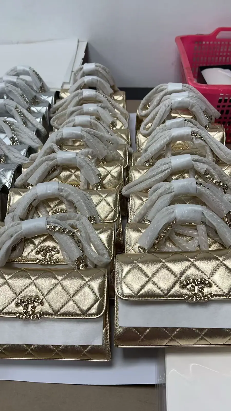 Chanel Quilted Metallic Gold Top Handle Bag image 1