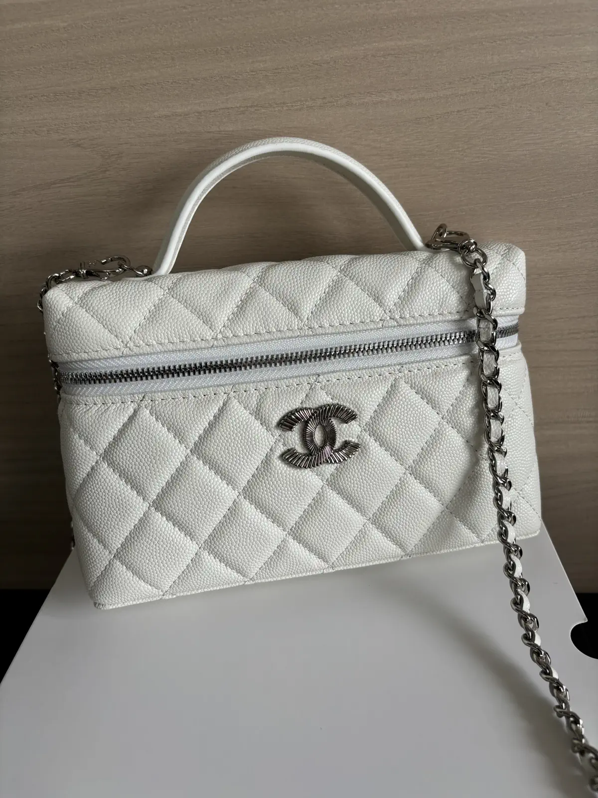 Chanel Quilted Top Handle Crossbody Bag image 1
