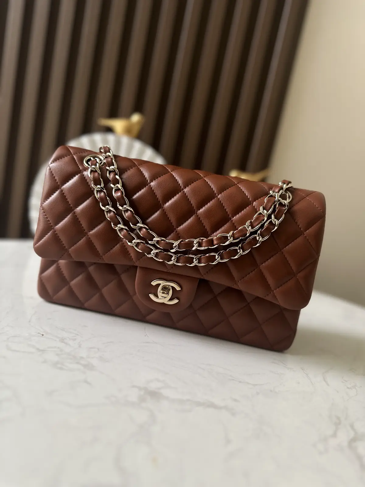 Chanel Quilted Leather Chain Shoulder Bag image 1
