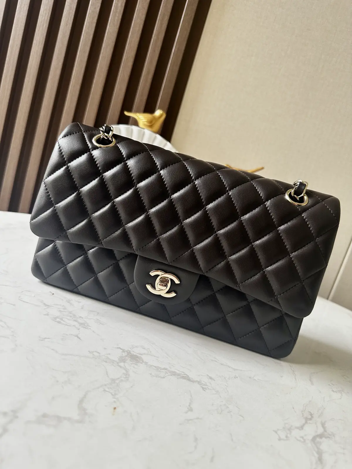Chanel Quilted Lambskin Classic Flap Shoulder Bag image 1