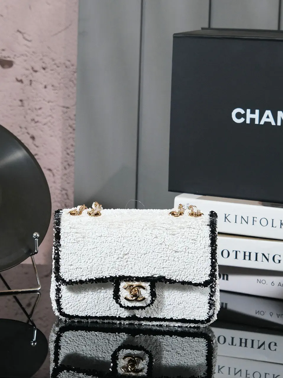 Chanel Quilted Sequin Crossbody Bag image 1