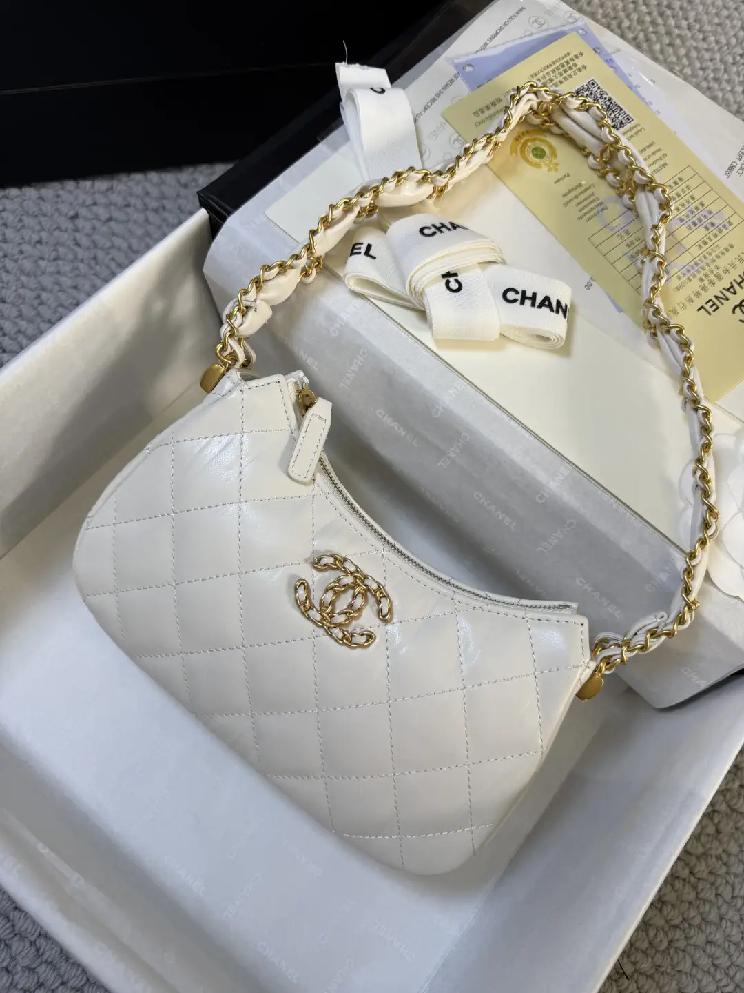 Chanel Quilted Hobo Shoulder Bag image 1
