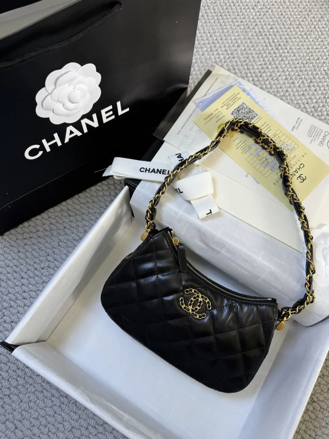 Chanel Quilted Hobo Shoulder Bag image 1