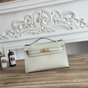 Hermès Crocodile-Embossed Kelly Mini Clutch image 1
