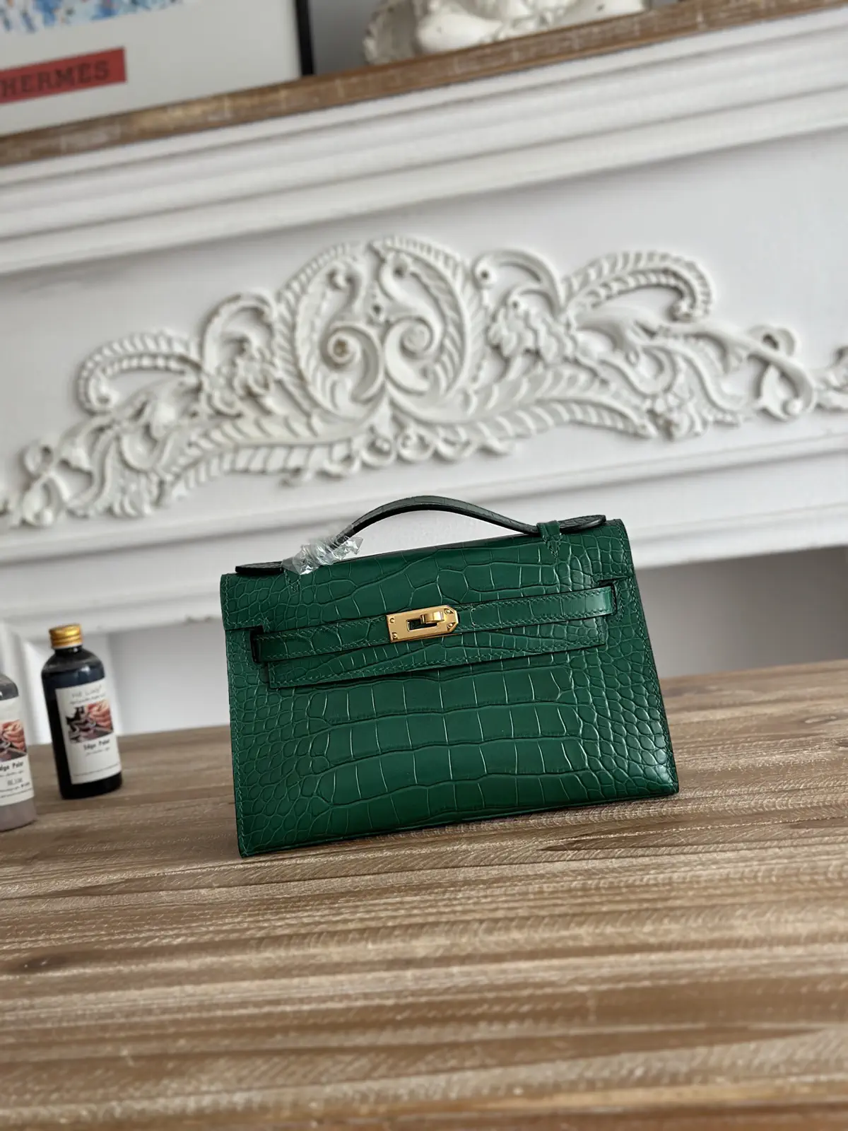 Hermès Crocodile-Embossed Kelly Mini Clutch image 1