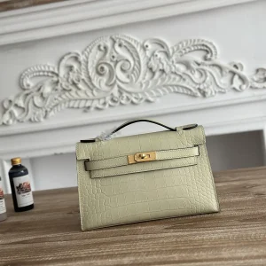 Hermès Crocodile-Embossed Kelly Mini Top Handle Bag image 1