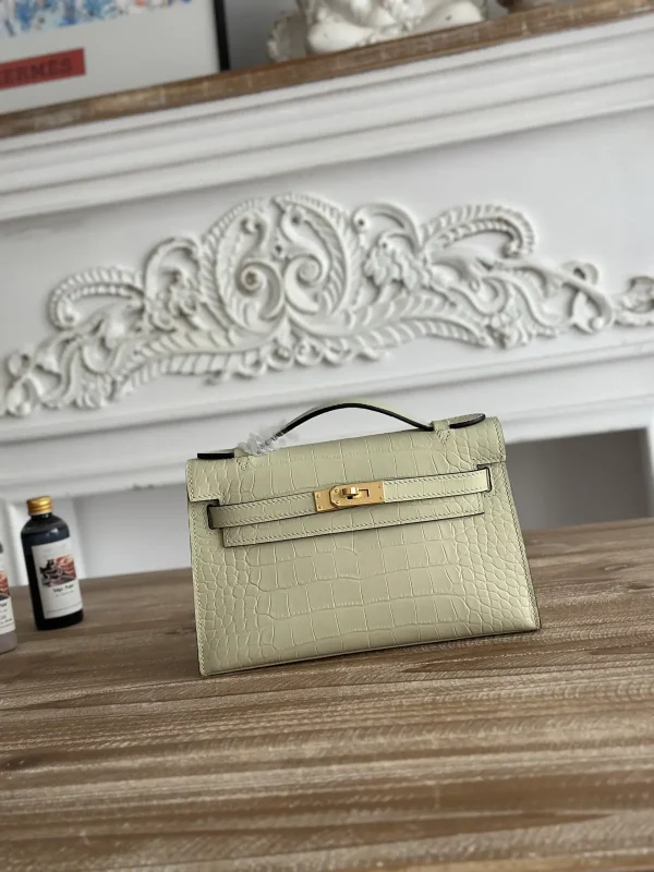 Hermès Crocodile-Embossed Kelly Mini Top Handle Bag image 1