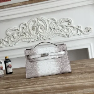 Hermès Crocodile-Embossed Kelly Mini Top Handle Bag image 1