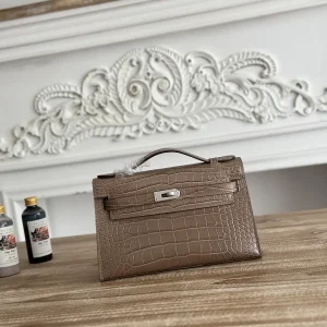 Hermès Crocodile-Embossed Kelly Mini Top Handle Bag image 1