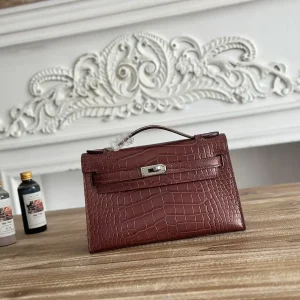 Hermès Crocodile-Embossed Kelly Mini Top Handle Bag image 1