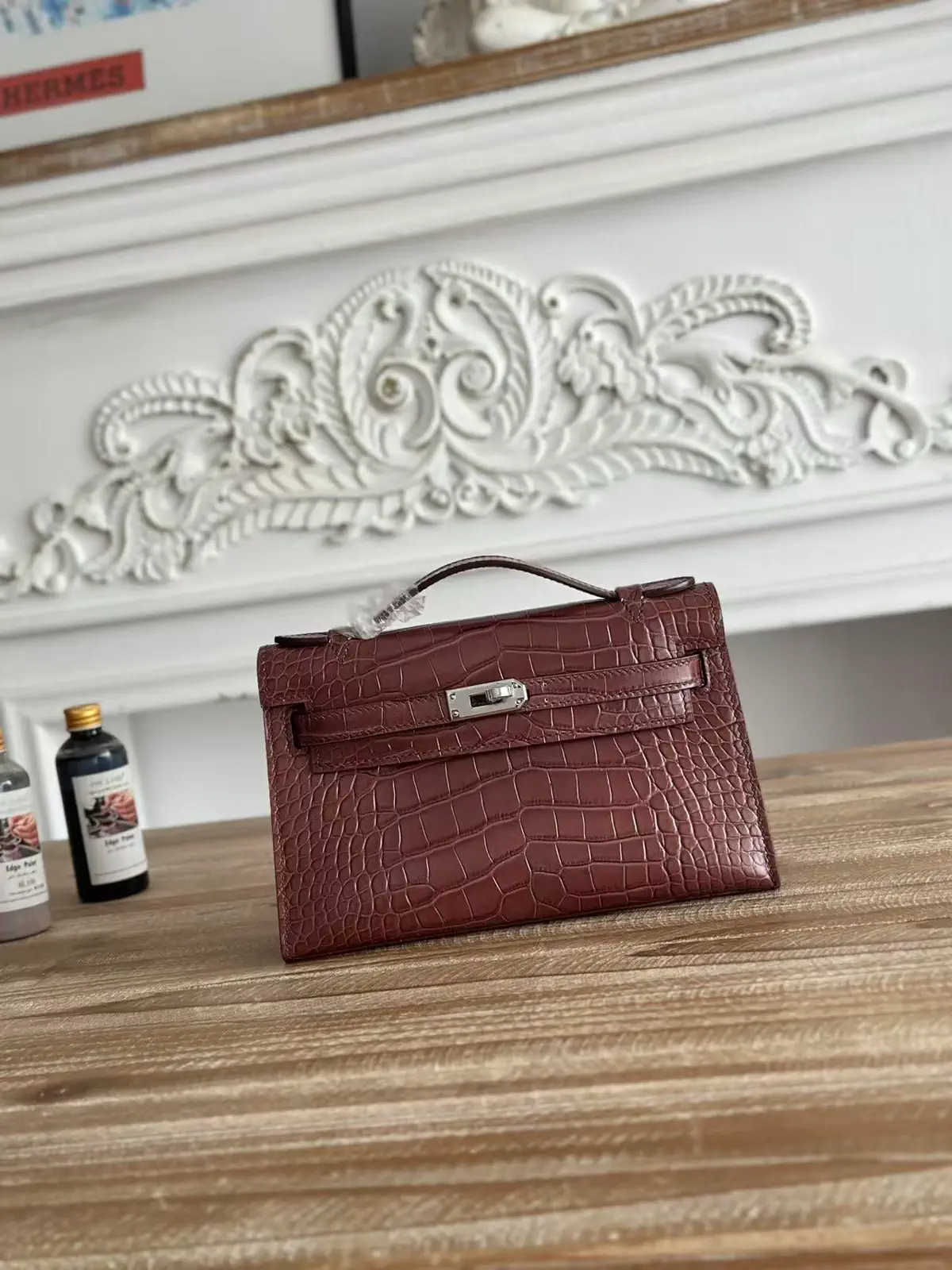 Hermès Crocodile-Embossed Kelly Mini Top Handle Bag image 1
