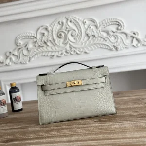 Hermès Crocodile-Embossed Kelly Mini Top Handle Bag image 1