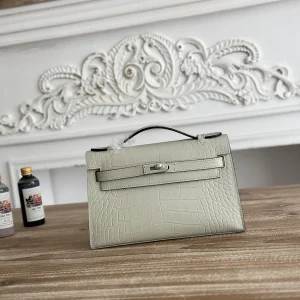 Hermès Croc-Embossed Mini Kelly Top Handle Bag image 1