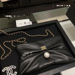 Chanel Black Clutch with Chain Strap image 1