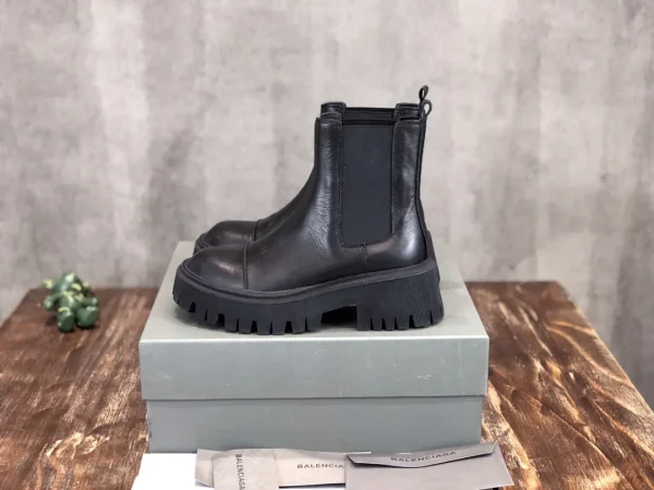 Balenciaga Black Platform Chelsea Boots image 1