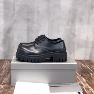 Balenciaga Black Lace-up Platform Shoes image 1