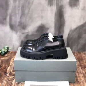 Balenciaga Black Platform Lace-Up Shoes image 1