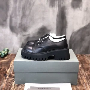 Balenciaga Black Platform Lace-Up Shoes image 1