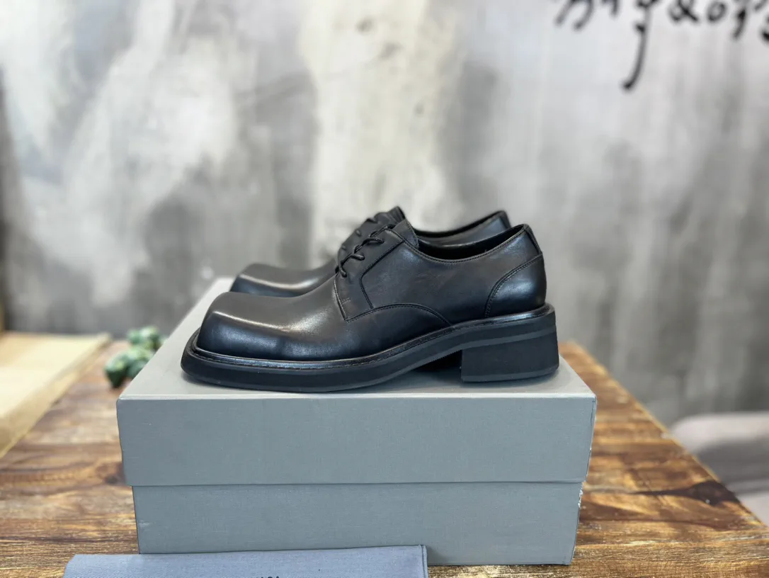 Balenciaga Trooper Lace-Up Leather Boots image 1