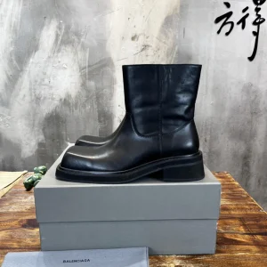 Balenciaga Trooper Leather Ankle Boots image 1