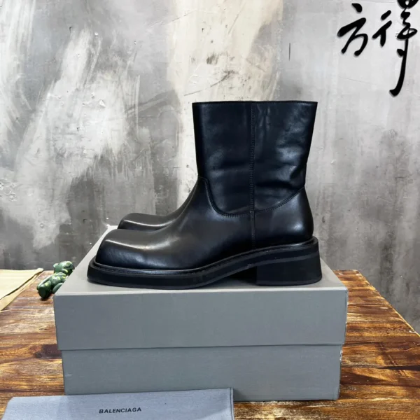 Balenciaga Trooper Leather Ankle Boots image 1
