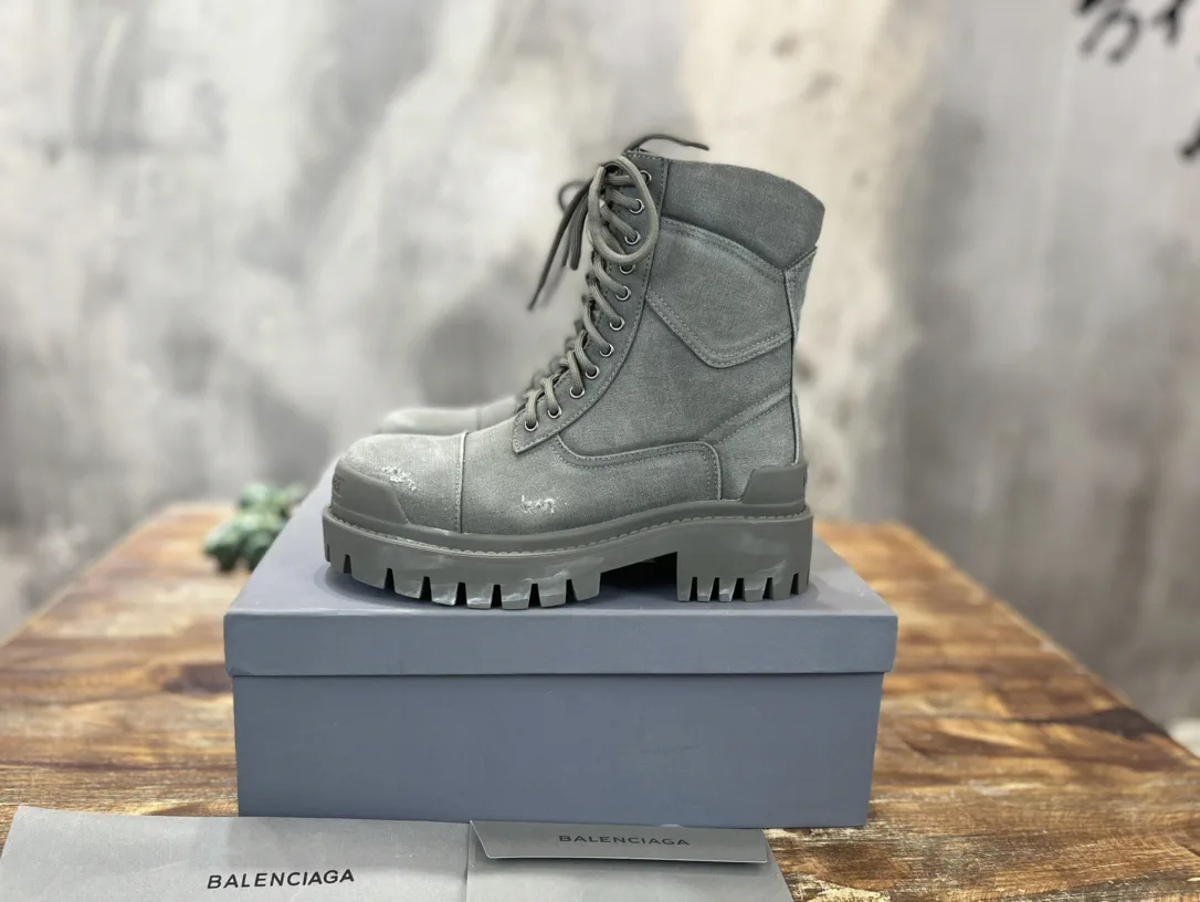 Balenciaga 22FW Strike Distressed Combat Boots image 1
