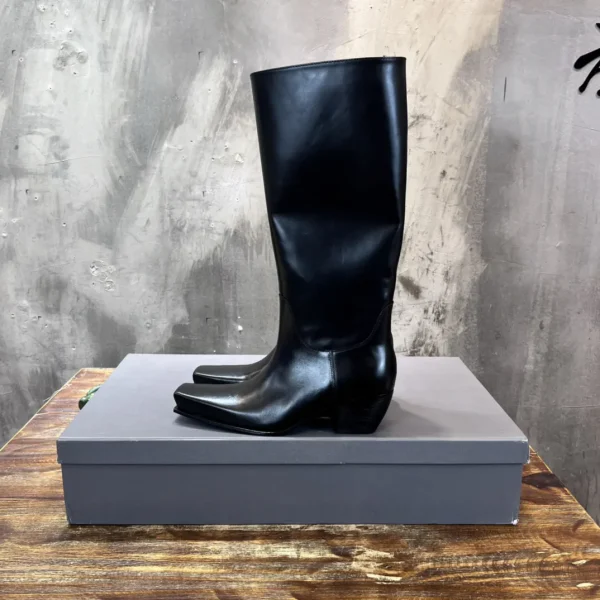 Square Toe Knee-High Motorcycle Boots image 1