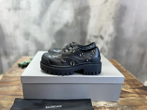 Balenciaga Lace-Up Platform Shoes with Piercing Details image 1