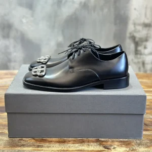 Balenciaga Classic Runway BB Buckle Leather Shoes image 1