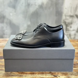 Balenciaga Classic Runway BB Buckle Leather Shoes image 1