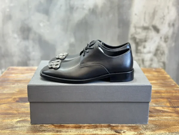 Balenciaga Classic Runway BB Buckle Leather Shoes image 1