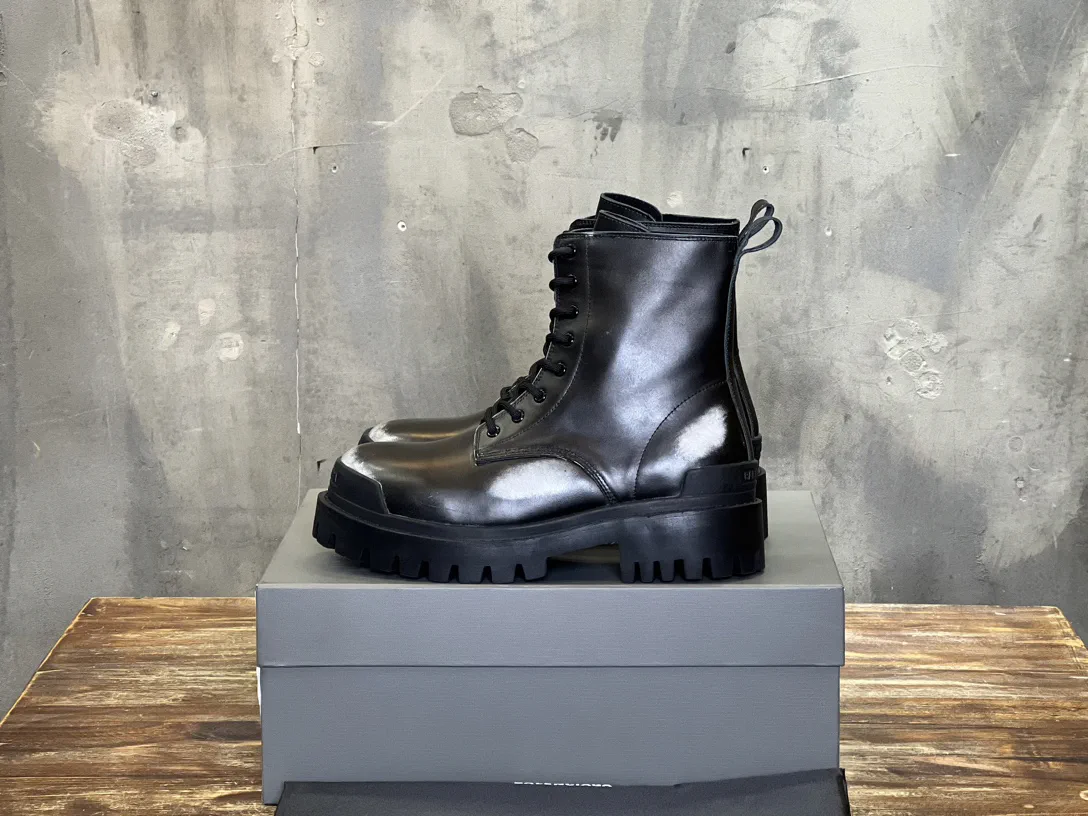 Balenciaga Distressed High-Top Boots image 1