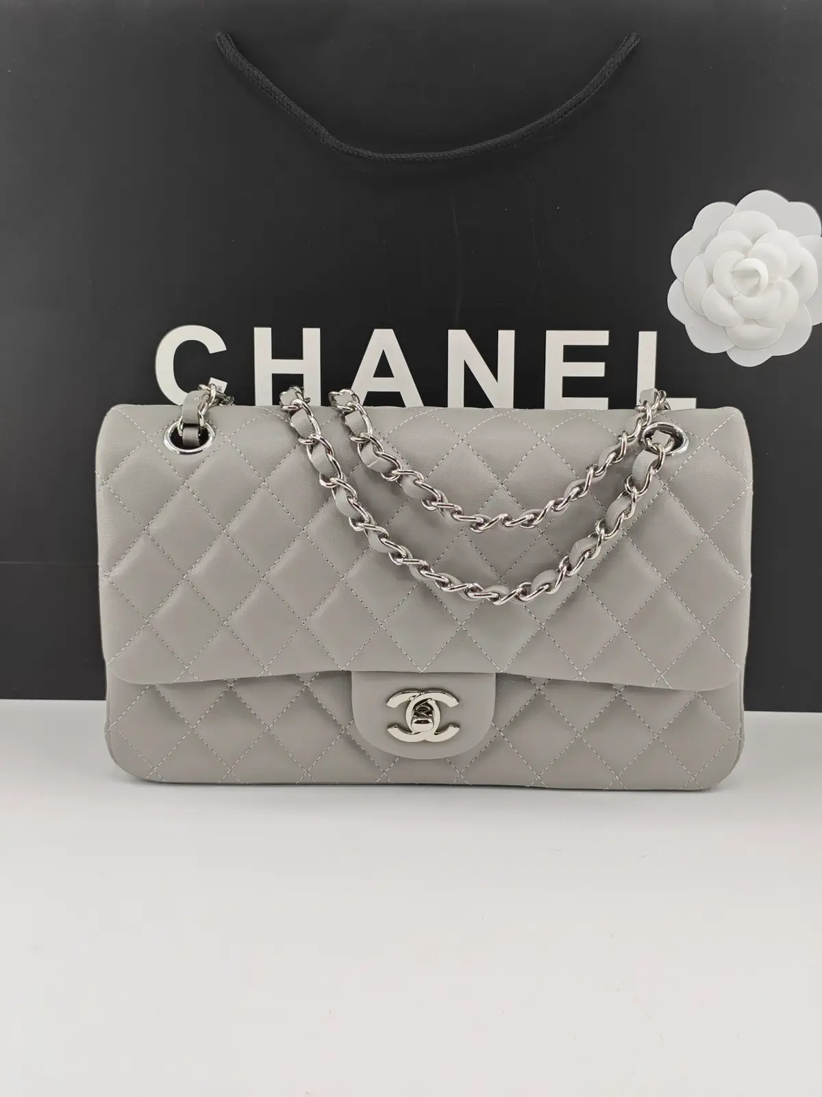 Chanel Quilted Lambskin Classic Flap Shoulder Bag image 1