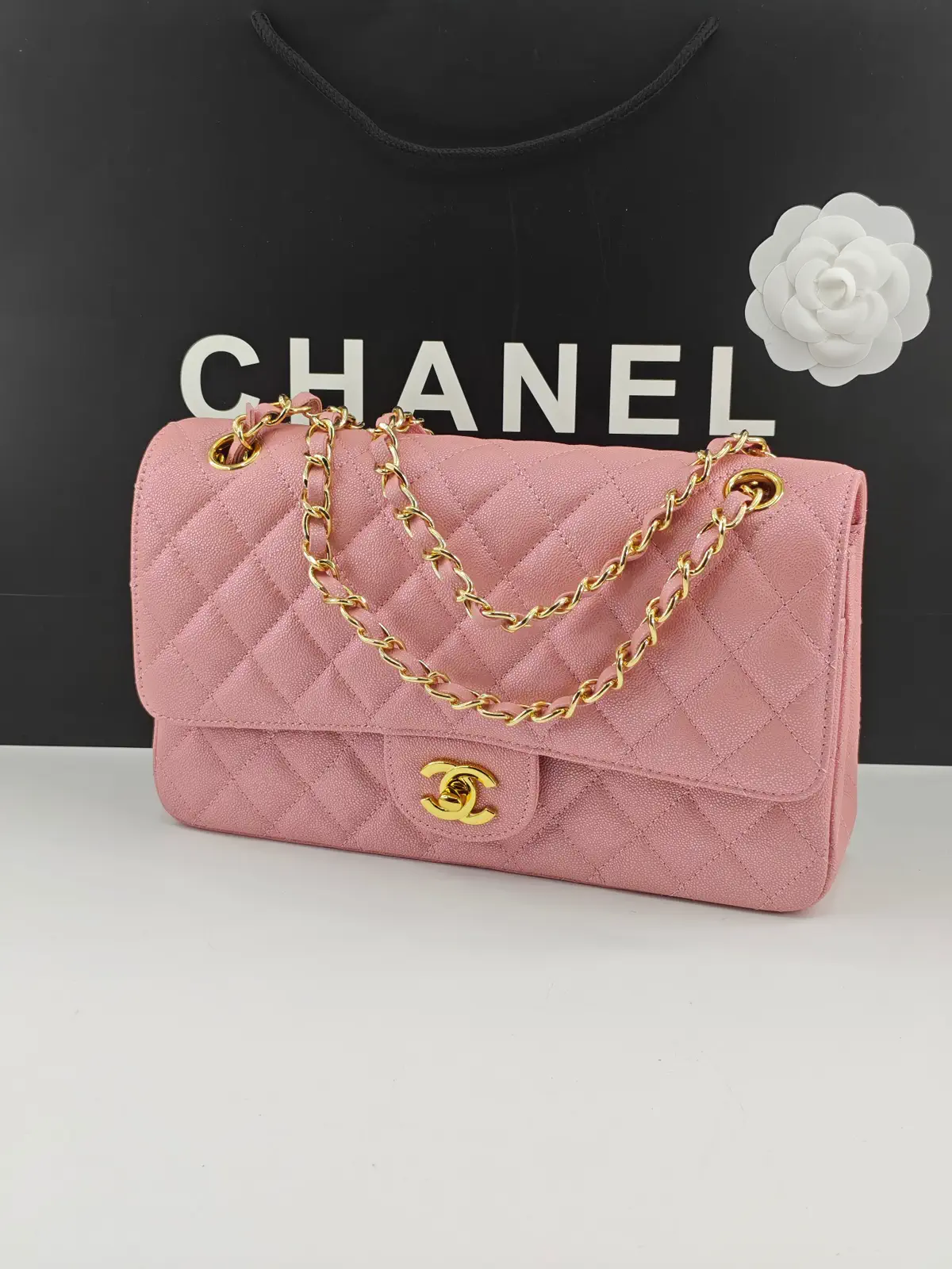 Chanel Quilted Pink Shoulder Bag image 1