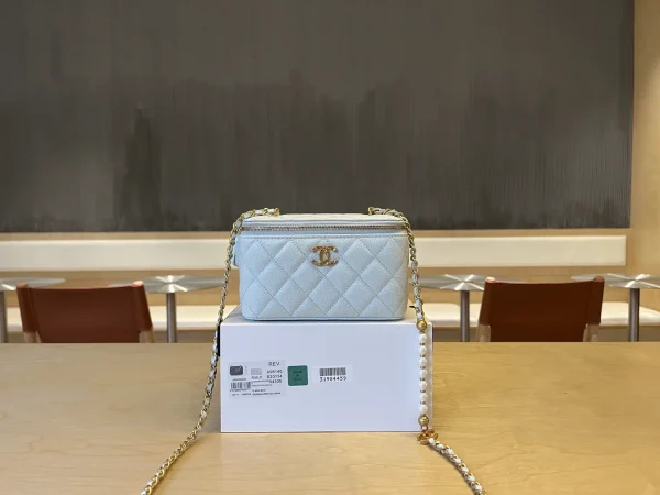 Chanel Quilted Pearl Chain Crossbody Bag image 1